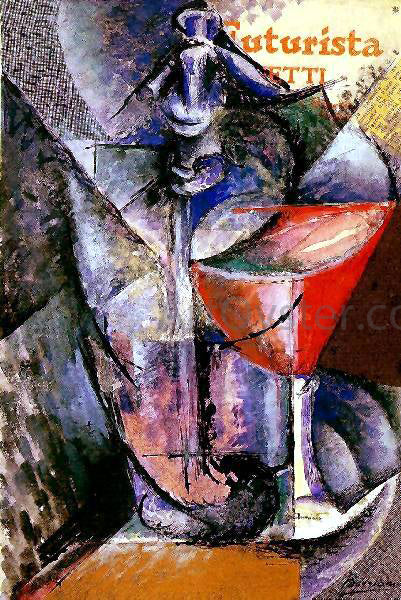 Umberto Boccioni Glass and Syphon - Canvas Print