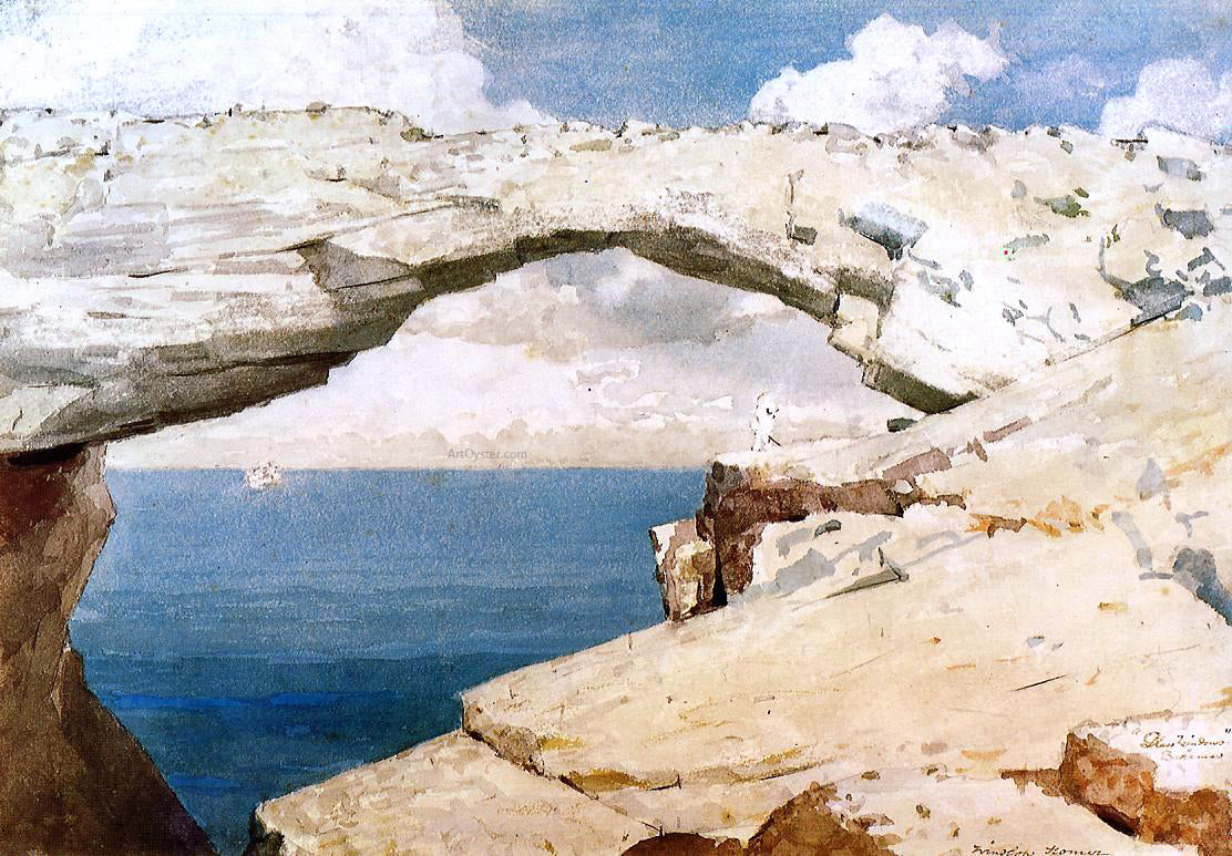 Winslow Homer Glass Windows, Bahamas - Canvas Print