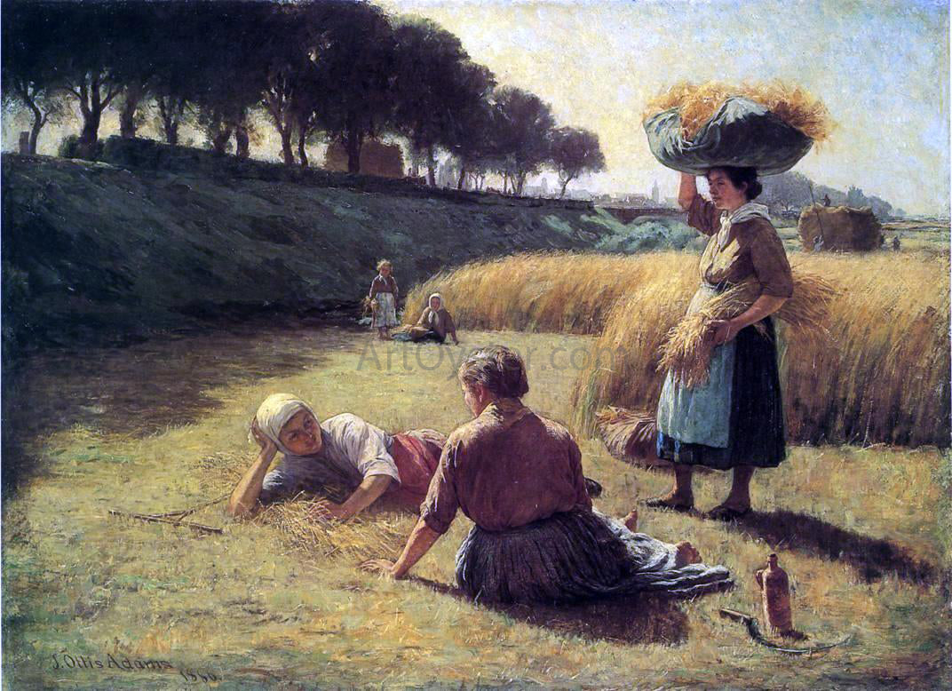 John Ottis Adams Gleaners at Rest - Canvas Print