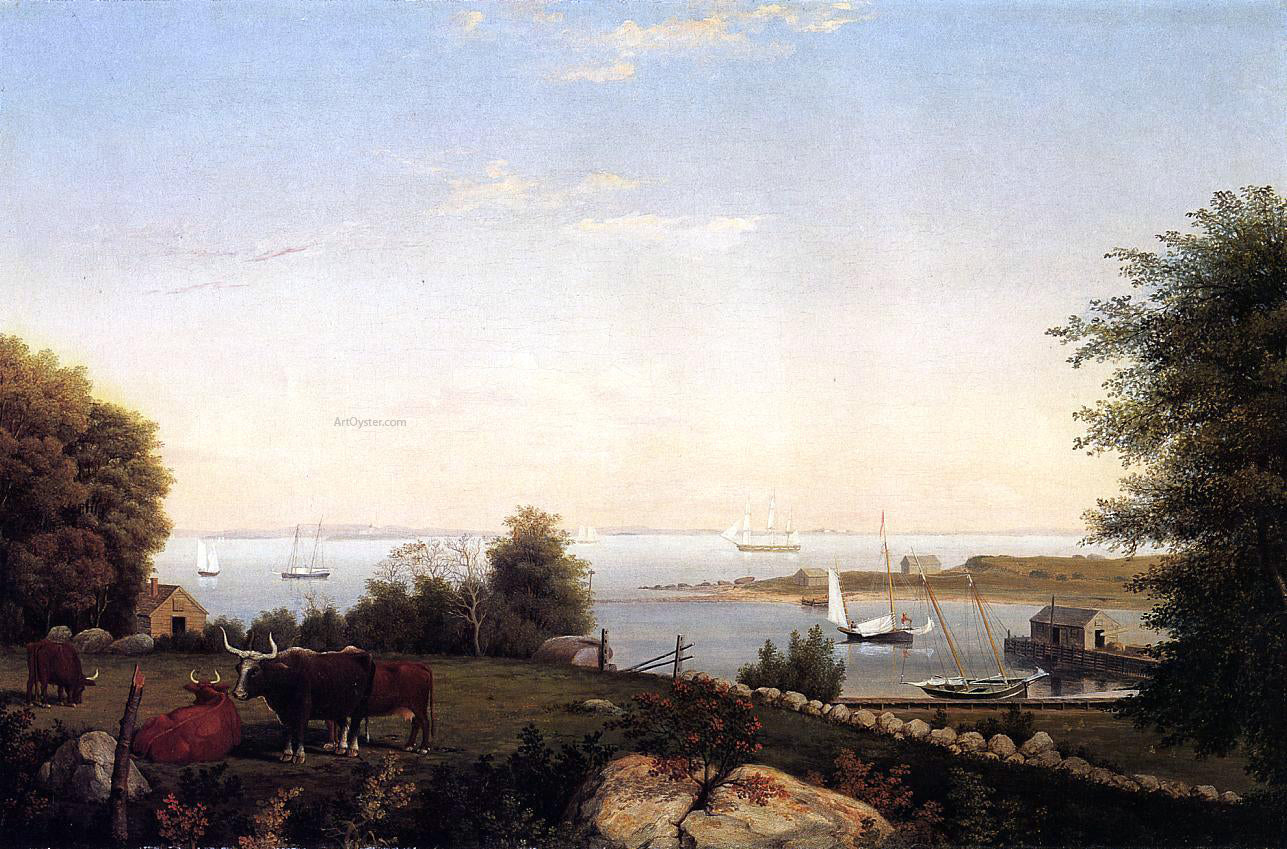 Fitz Hugh Lane Gloucester from Brookbank - Canvas Print