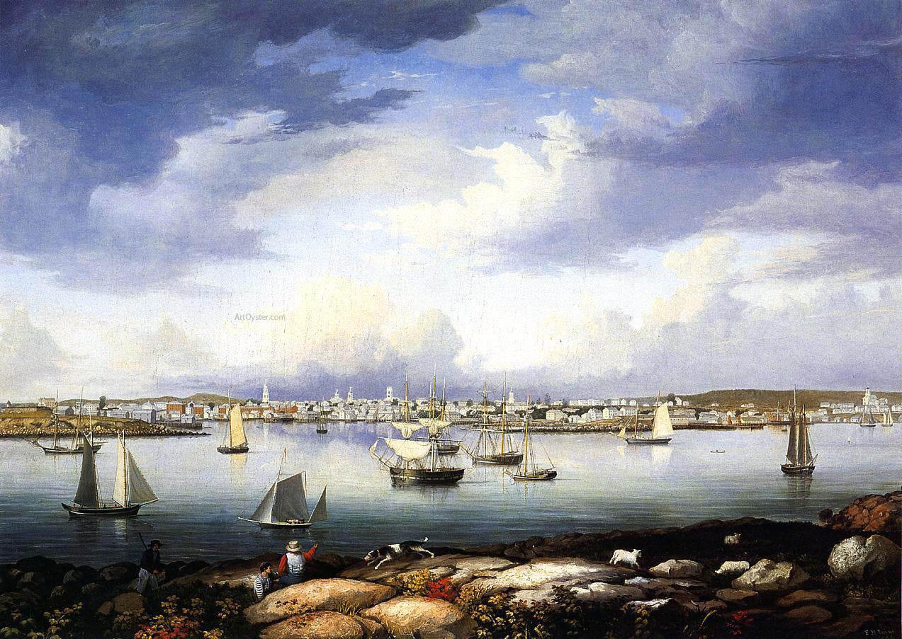 Fitz Hugh Lane Gloucester from Rocky Neck - Canvas Print
