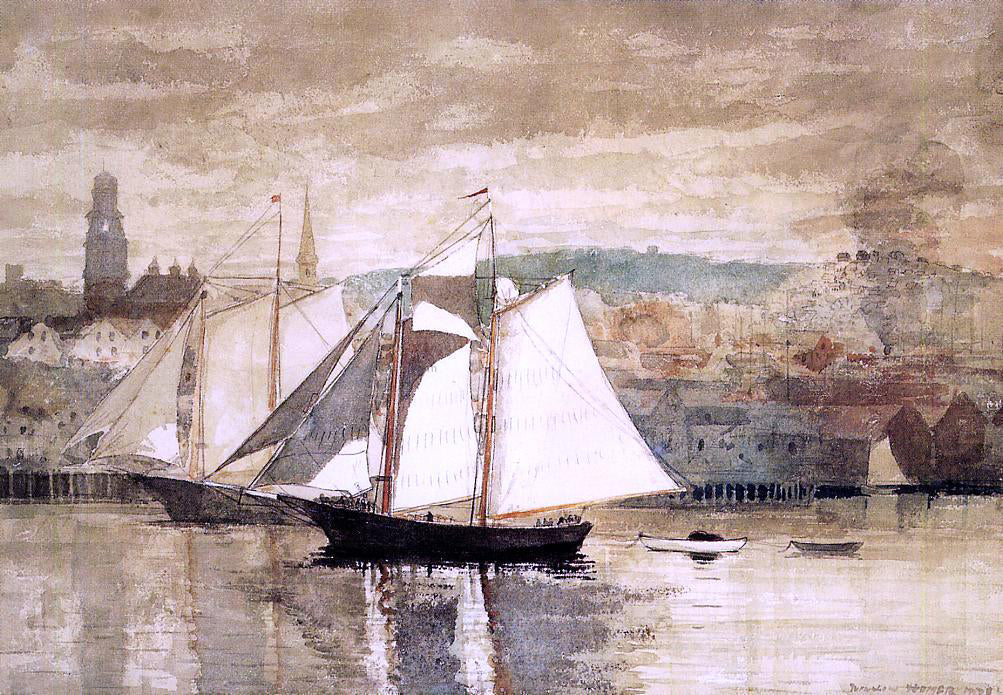 Winslow Homer Gloucester Schooners and Sloop - Canvas Print