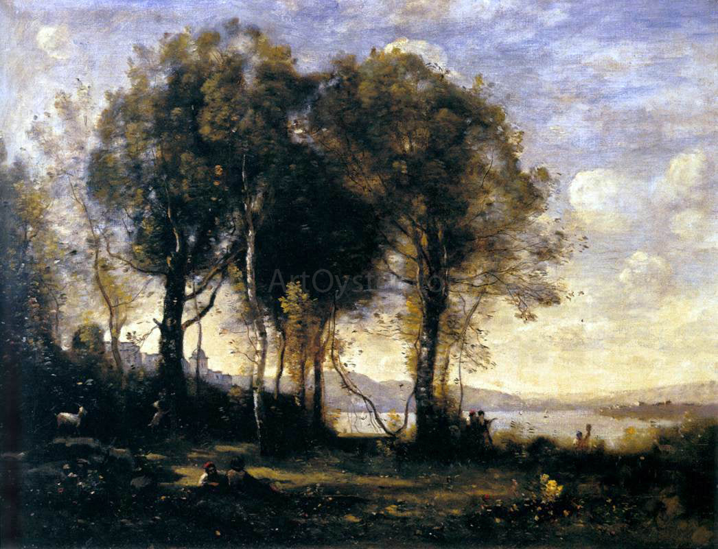 Jean-Baptiste-Camille Corot Goat-Herds - Canvas Print