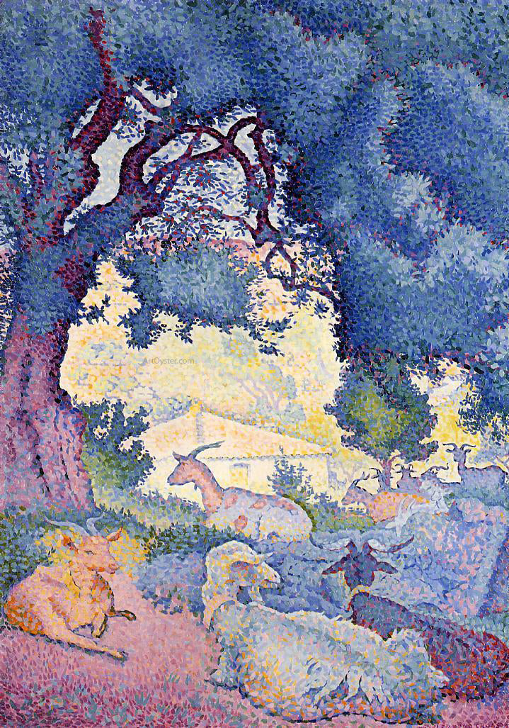 Henri Edmond Cross Goats - Canvas Print