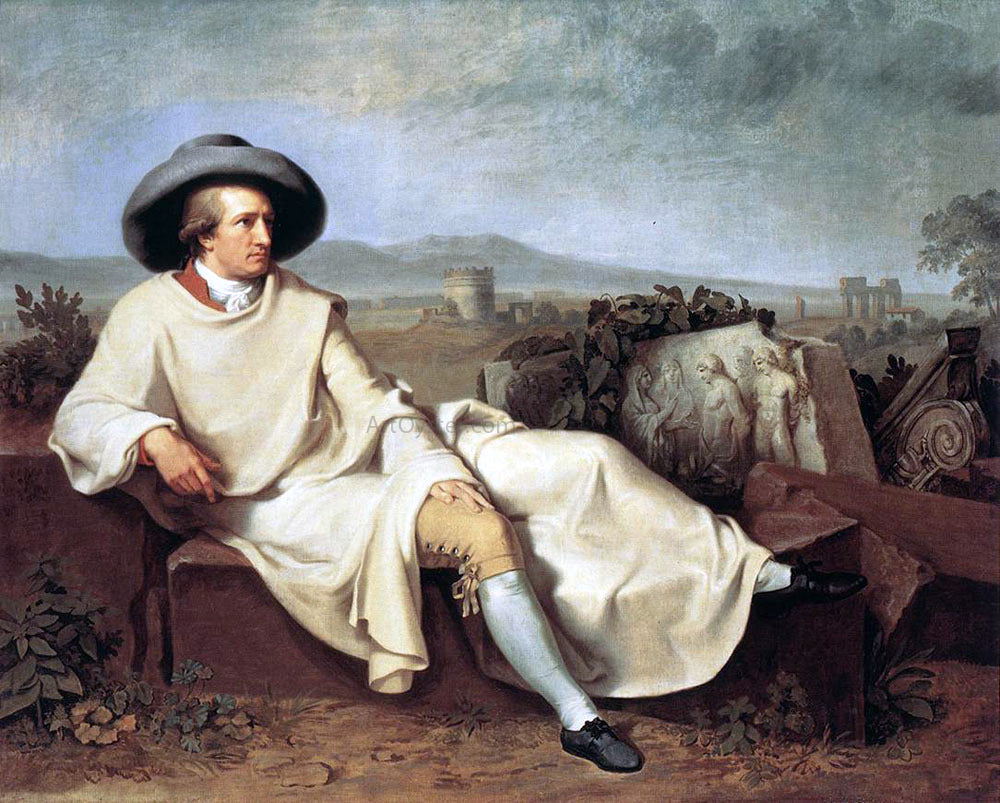 Wilhelm Tischbein Goethe in The Roman Campagna - Canvas Print