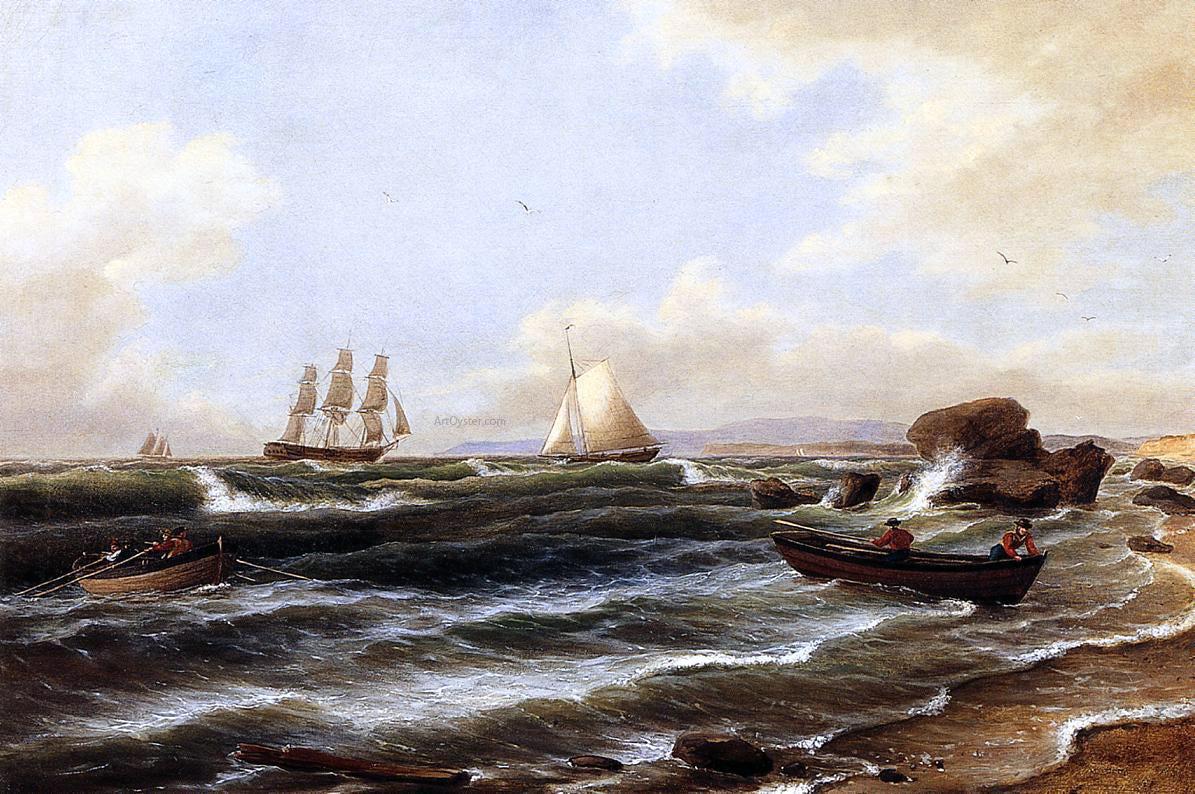 Thomas Birch Going Ashore - Canvas Print