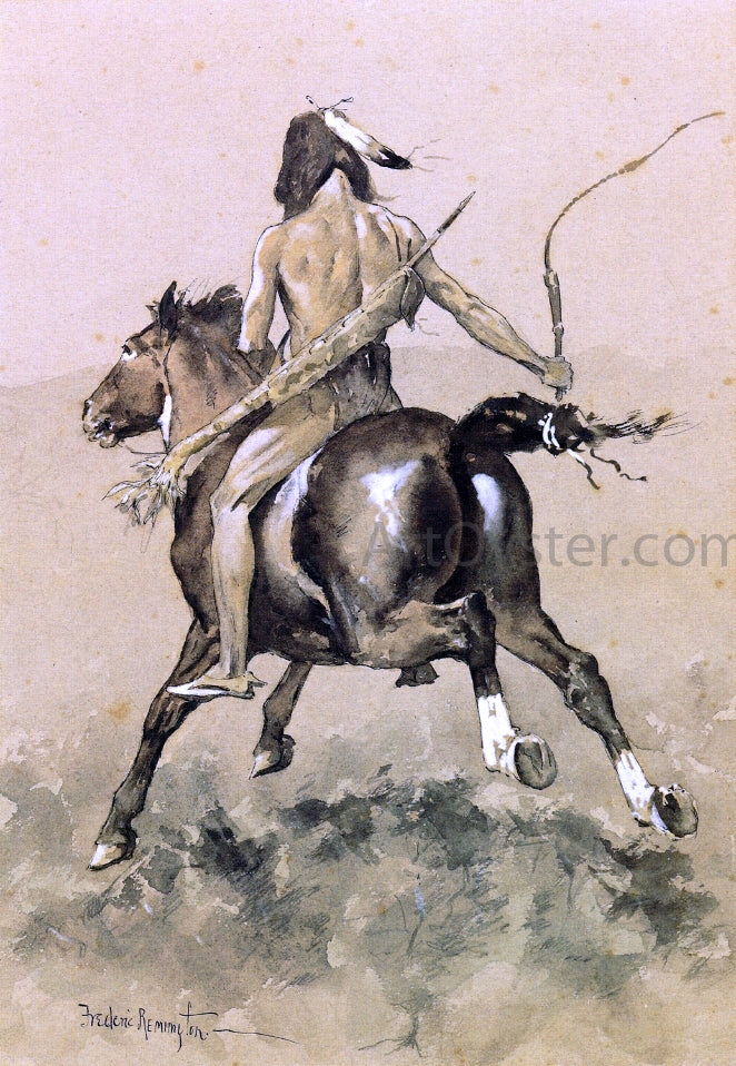 Frederic Remington Going to the Buffalo Hunt - Canvas Print