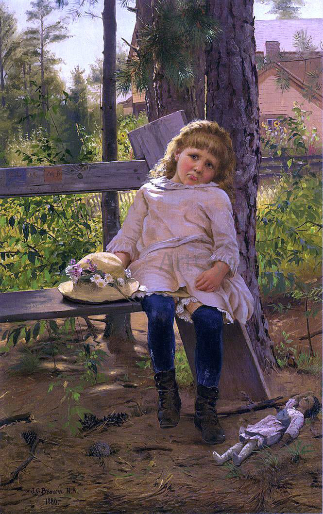 John George Brown Golden Locks - Canvas Print