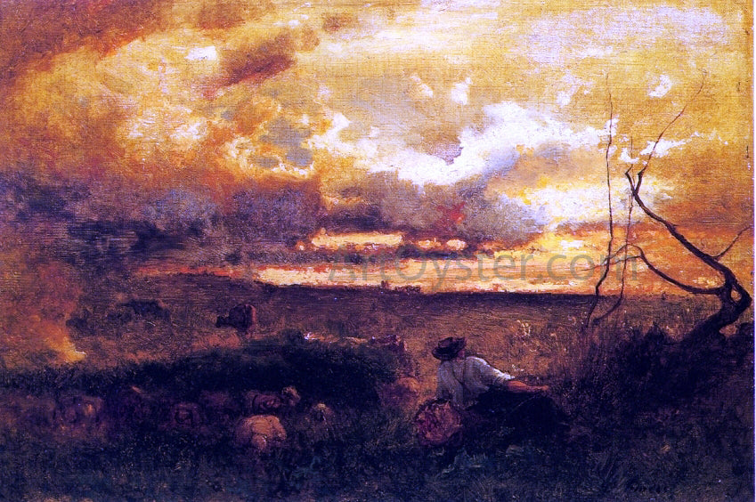 George Inness Golden Sunset - Canvas Print
