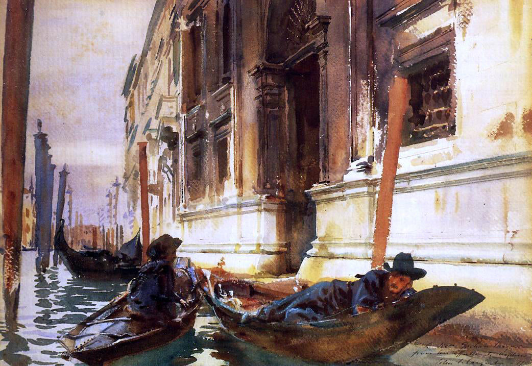 John Singer Sargent Gondolier's Siesta - Canvas Print