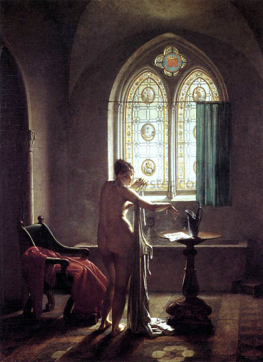 Jean-Baptiste Mallet Gothic Bathroom - Canvas Print