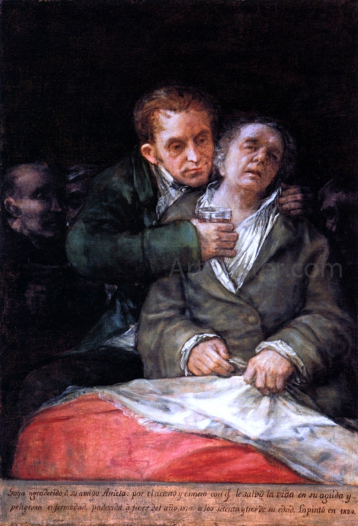 Francisco Jose de Goya Y Lucientes Goya Attended by Doctor Arrieta - Canvas Print