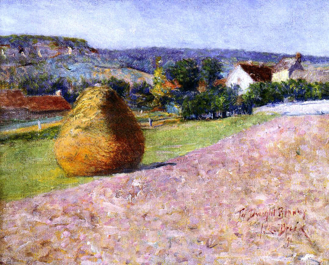 John Leslie Breck Grainstack, Giverny - Canvas Print