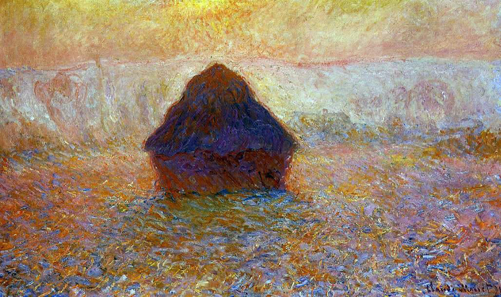 Claude Oscar Monet Grainstack, Sun in the Mist - Canvas Print