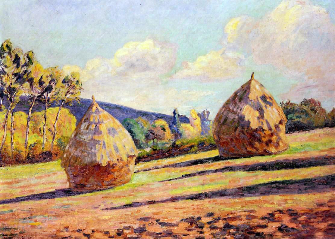 Armand Guillaumin Grainstacks - Canvas Print