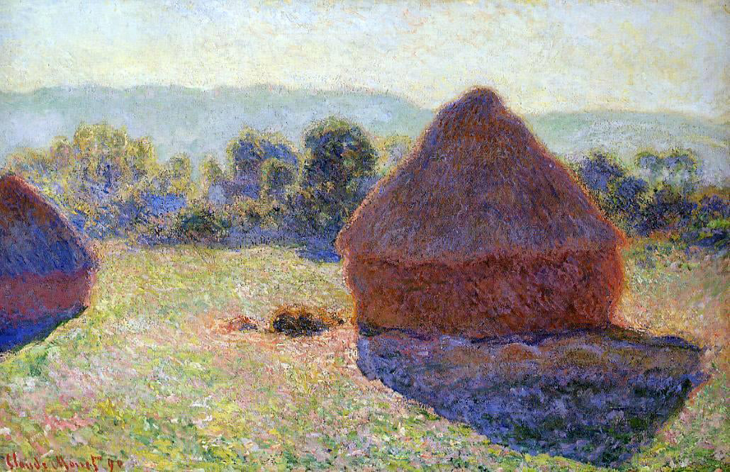 Claude Oscar Monet Grainstacks in the Sunlight, Midday - Canvas Print