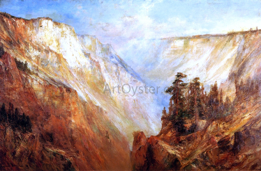 Lucien Whiting Powell Grand Canyon of the Yellowstone River - Canvas Print