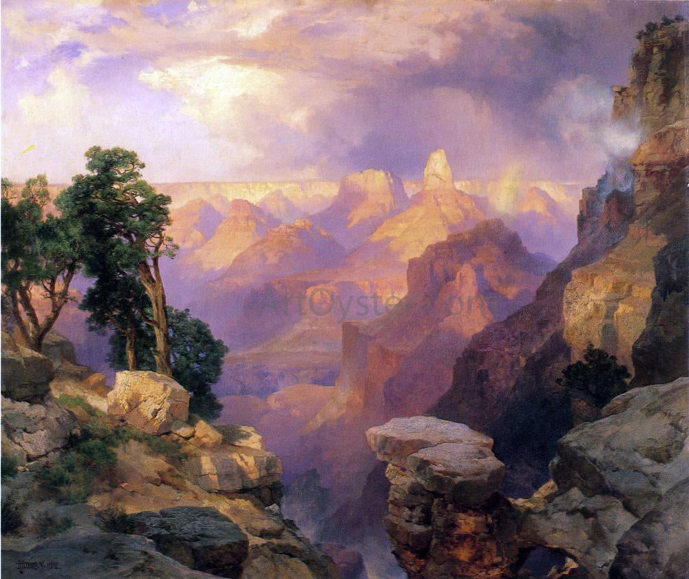 Thomas Moran Grand Canyon with Rainbows - Canvas Print