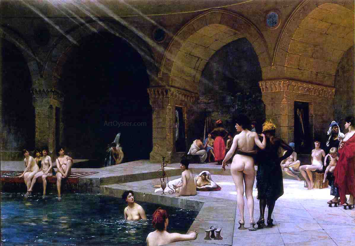 Jean-Leon Gerome Grande Piscine de Brousse - Canvas Print