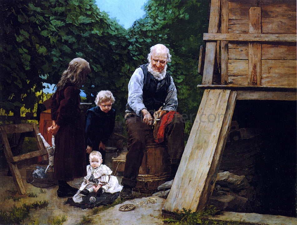 Louis C Moeller Grandfather's Pleasure - Canvas Print