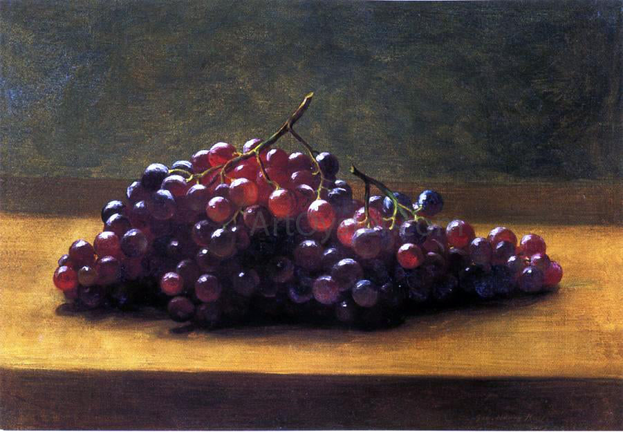 George Henry Hall Grapes on a Tabletop - Canvas Print