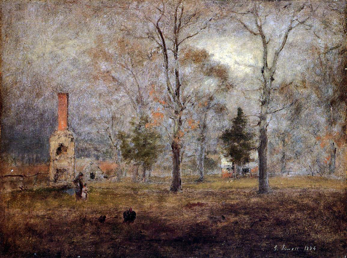 George Inness Gray Day, Goochland, Virgnia - Canvas Print