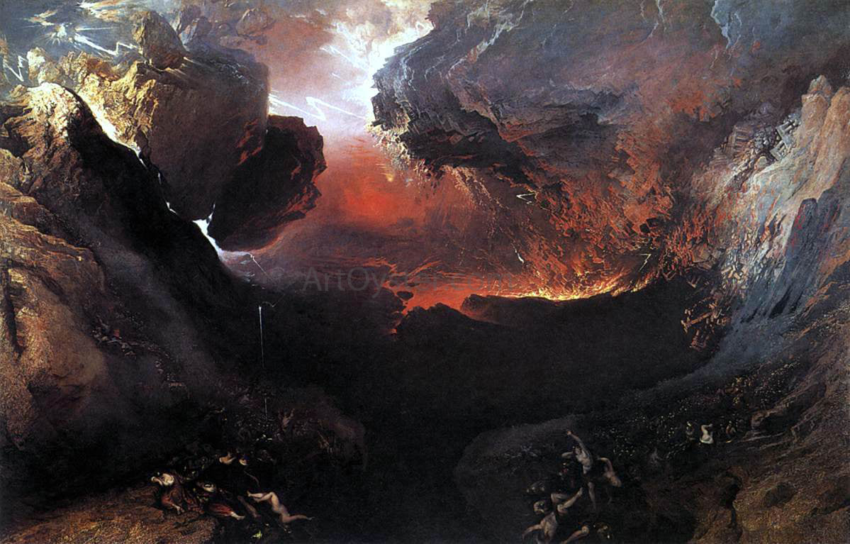 John Martin Great Day of His Wrath - Canvas Print