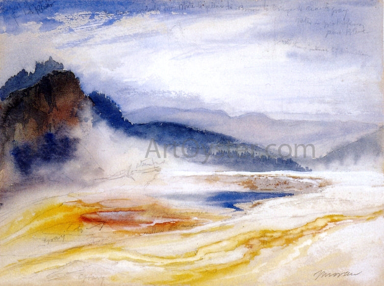 Thomas Moran Great Springs of the Firehole River - Canvas Print