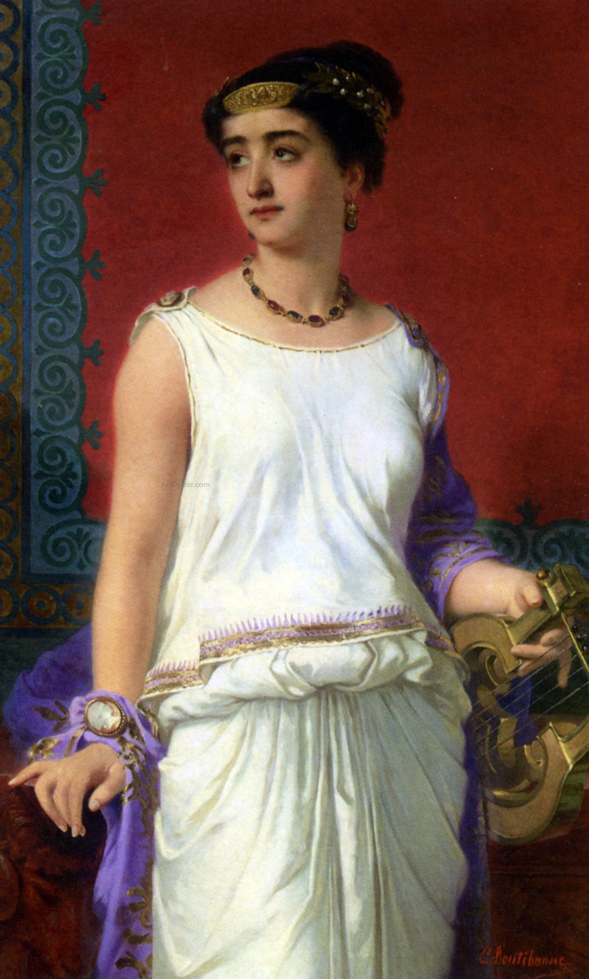 Charles Edouard Boutibonne Grecian Youth - Canvas Print