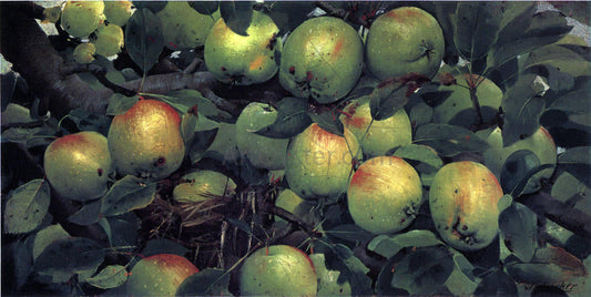 Joseph Decker Green Apples - Canvas Print