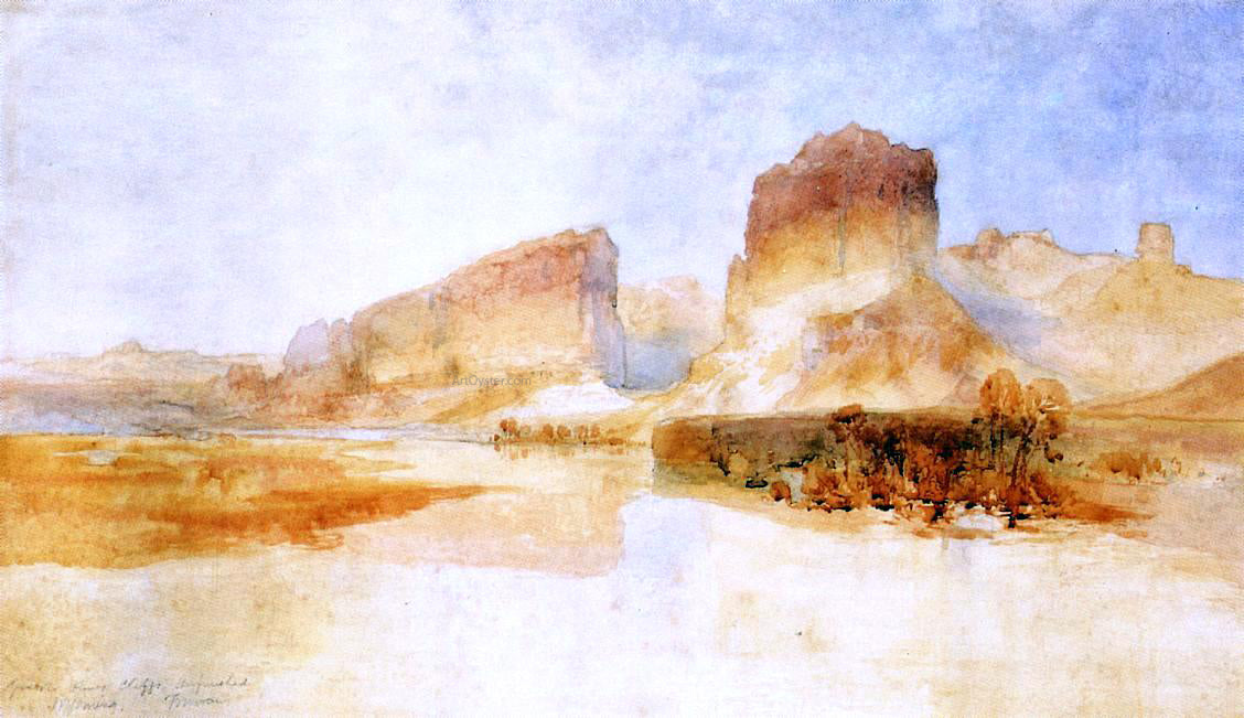 Thomas Moran Green River Cliffs, Wyoming - Canvas Print