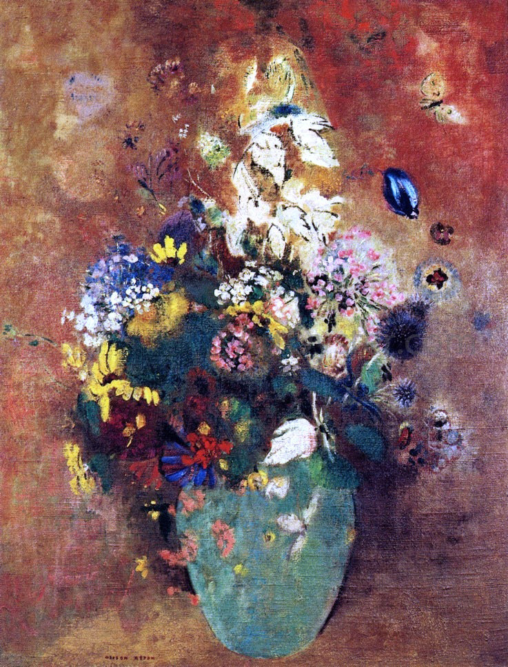 Odilon Redon Green Vase - Canvas Print