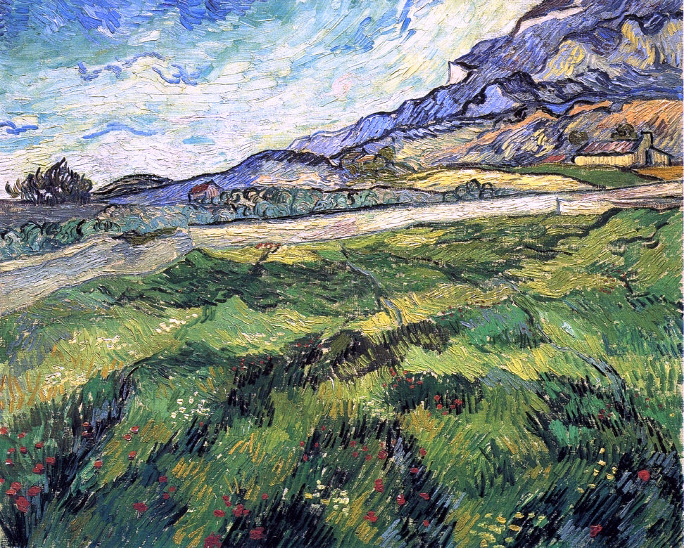 Vincent Van Gogh Green Wheatfield - Canvas Print