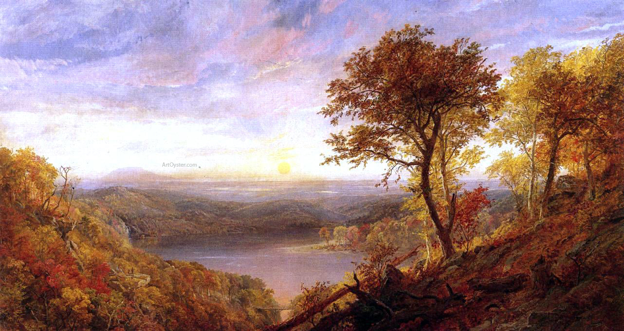Jasper Francis Cropsey Greenwood Lake - Canvas Print