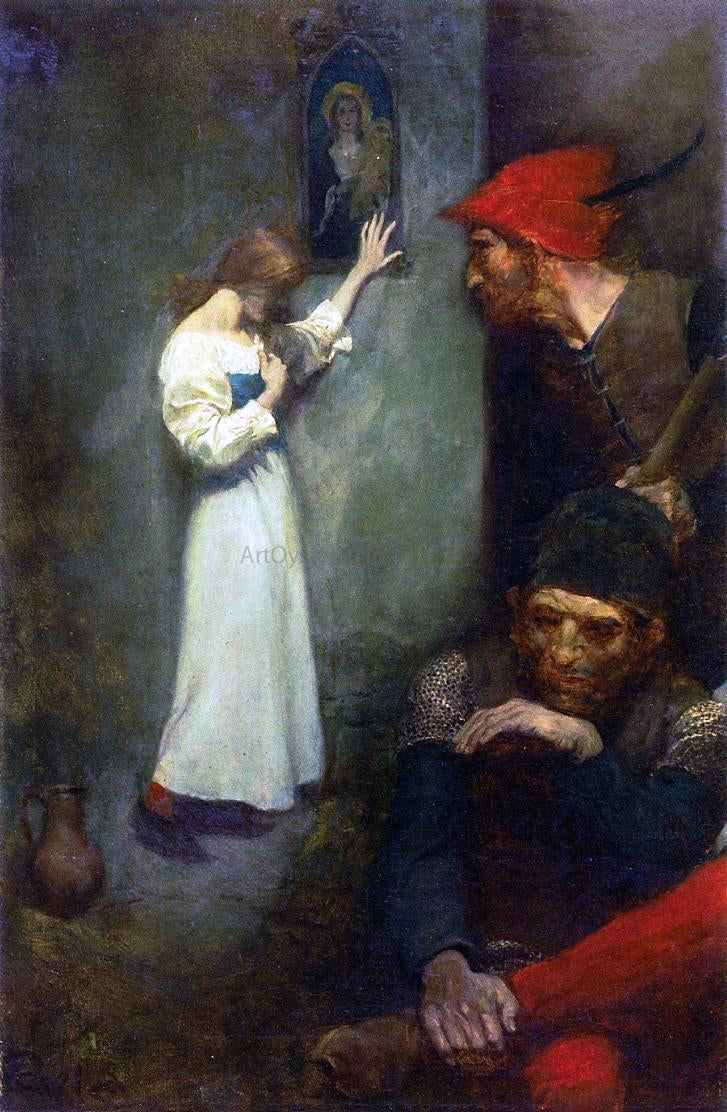 Howard Pyle Guarded by Rough English Soldiers - Canvas Print