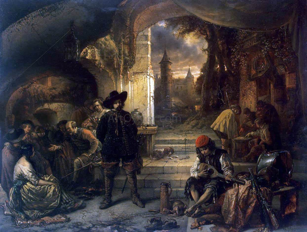 Baron Jan August Hendrik Leys Guardroom - Canvas Print