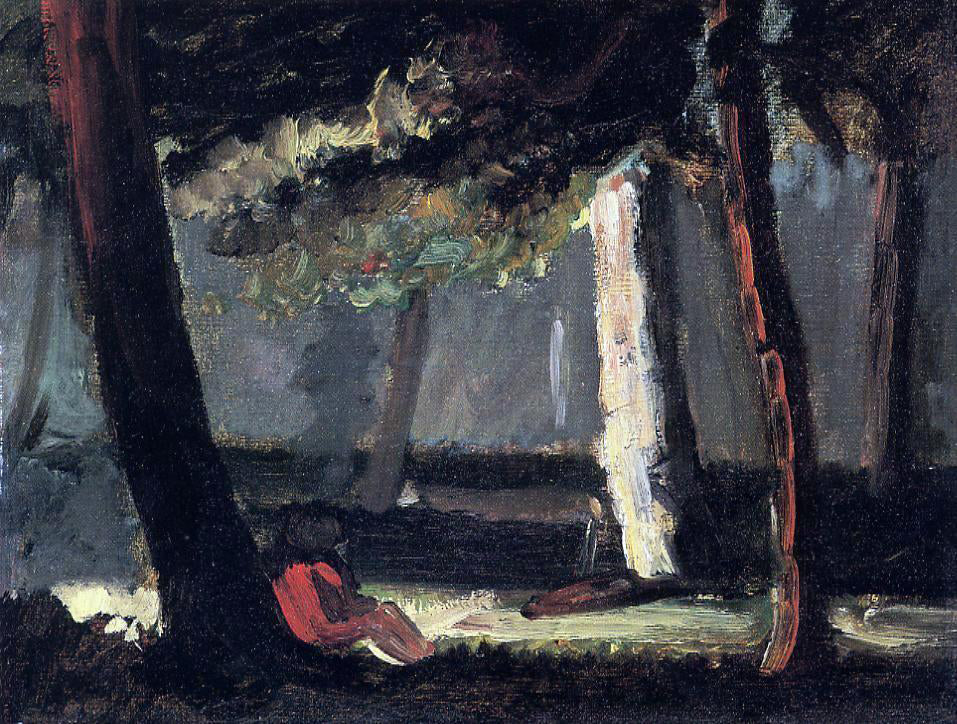 Paul Cezanne Guillaumin by the Road - Canvas Print