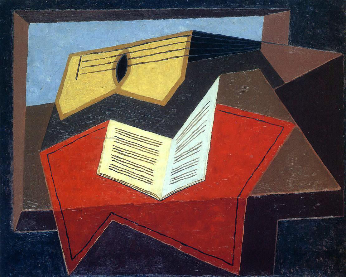 Juan Gris Guitar and Music Paper - Canvas Print
