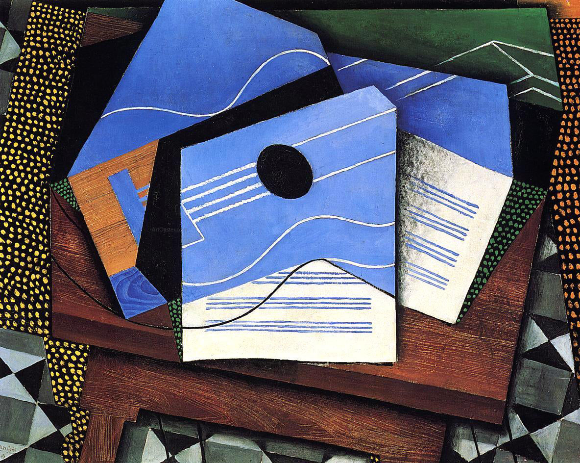Juan Gris Guitar on a Table - Canvas Print