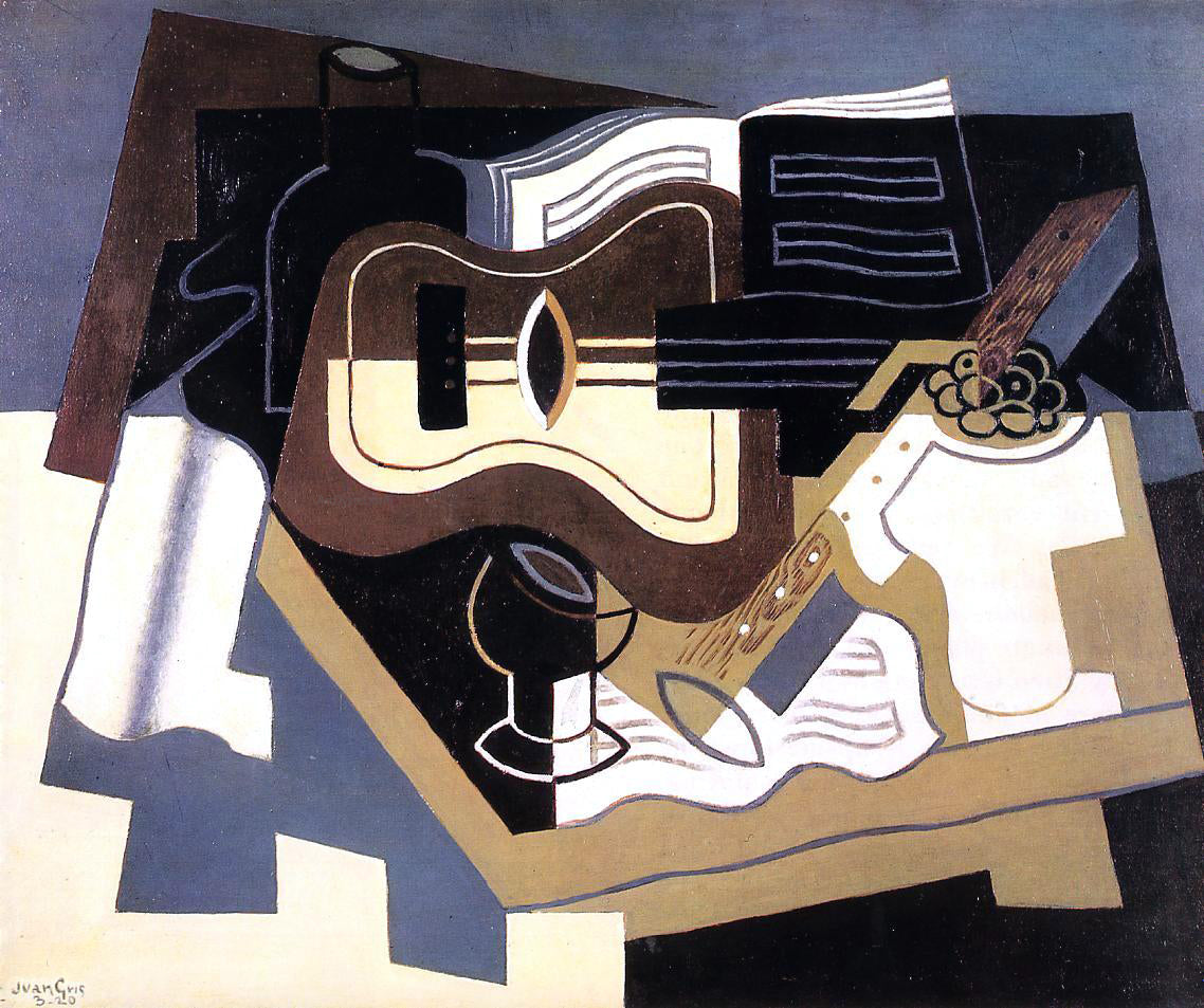 Juan Gris Guitar with Clarinet - Canvas Print