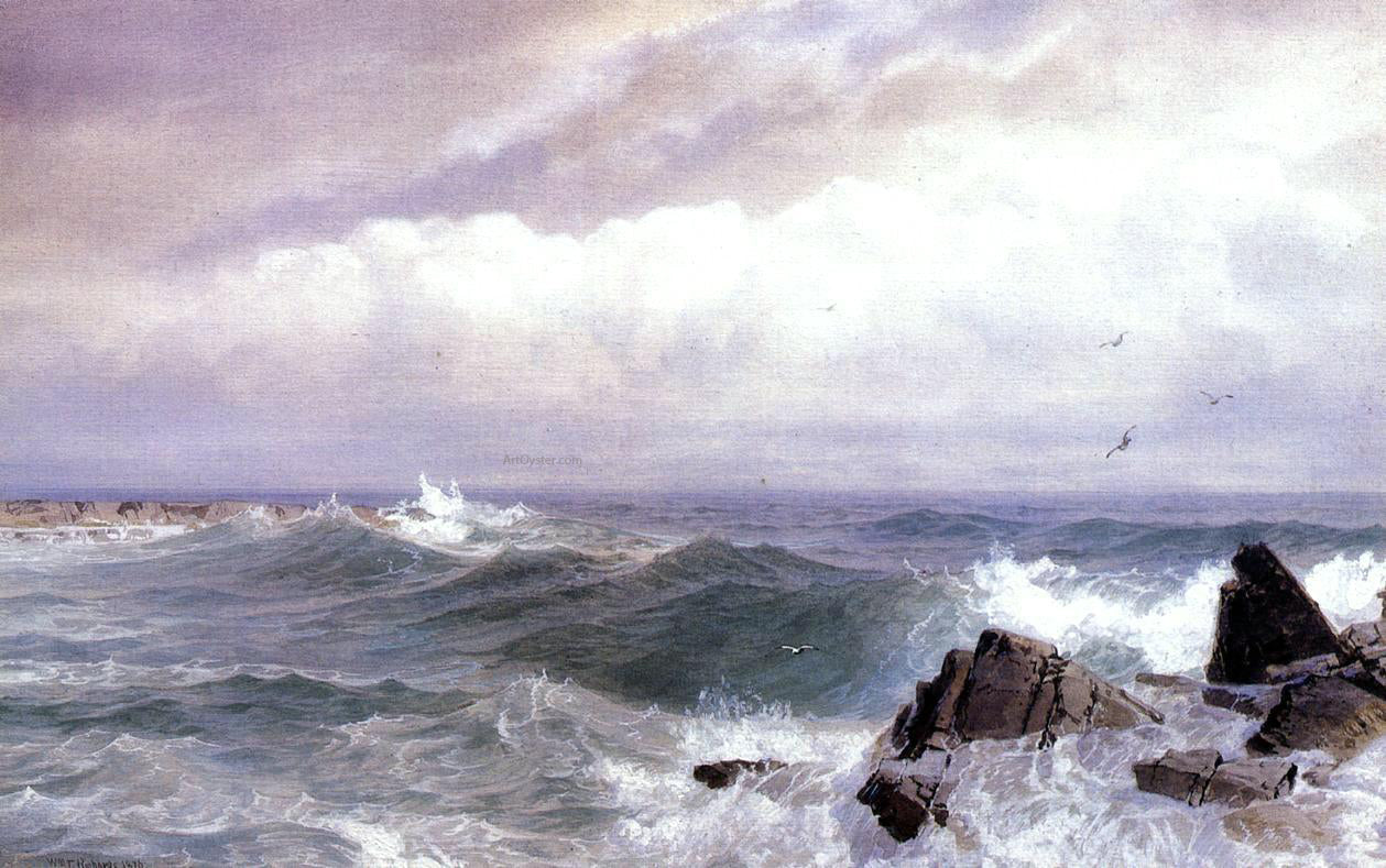 William Trost Richards Gull Rock, Newport, Rhode Island - Canvas Print