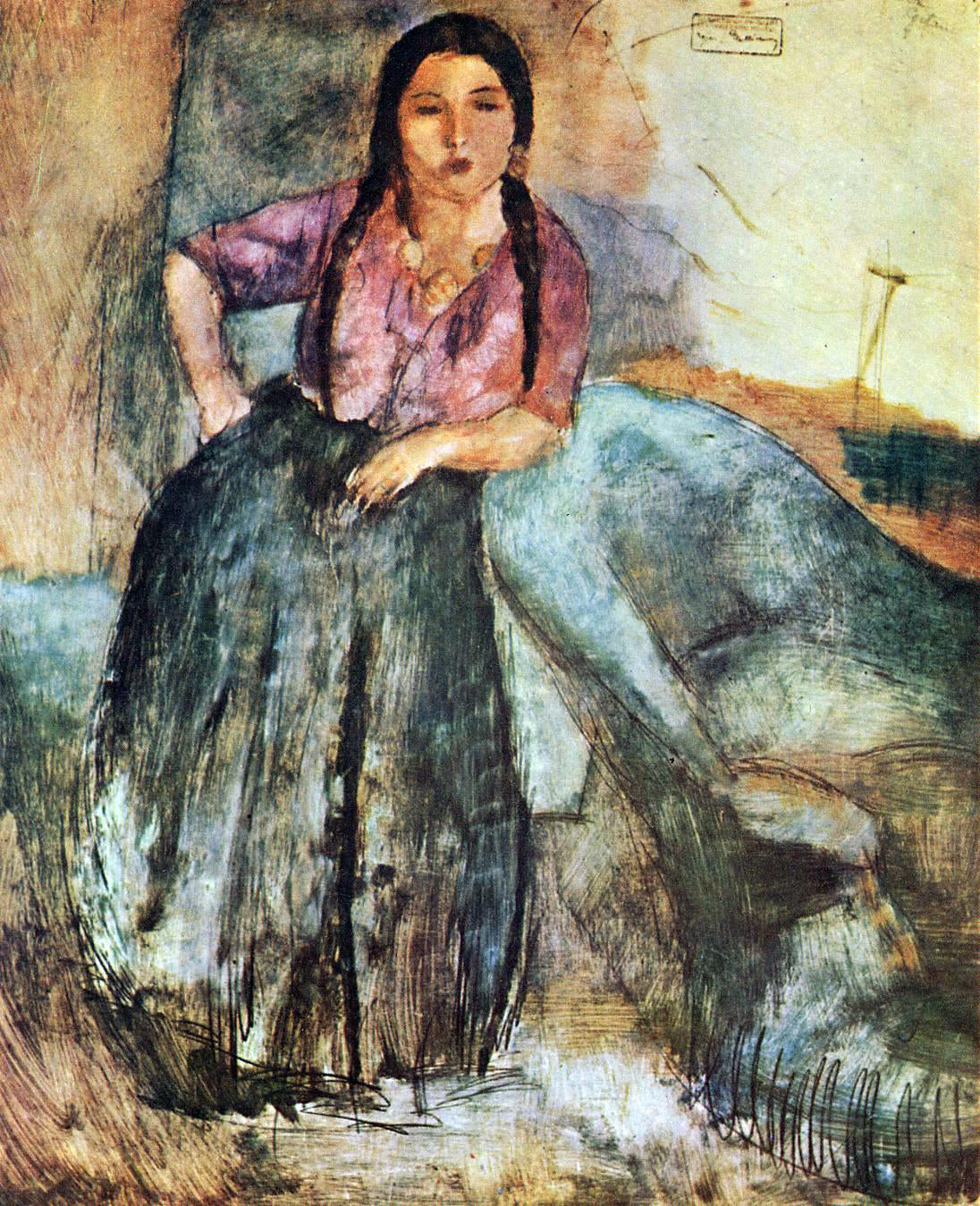 Jules Pascin Gypsy Girl - Canvas Print