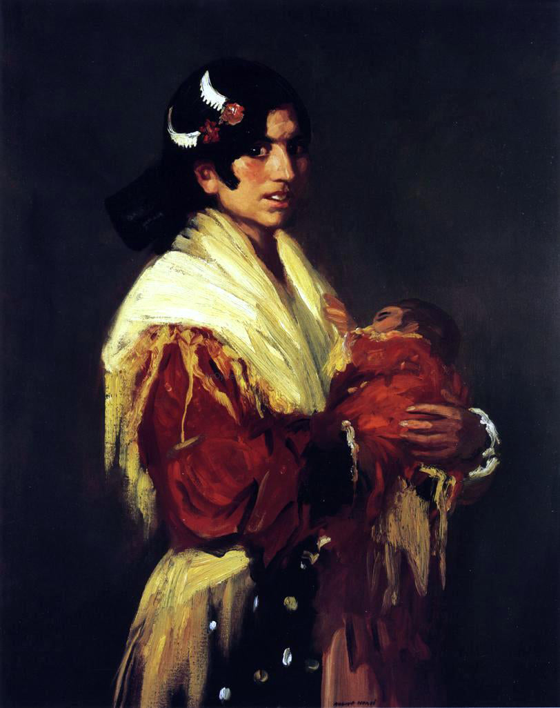 Robert Henri Gypsy Mother (Maria y Consuelo) - Canvas Print