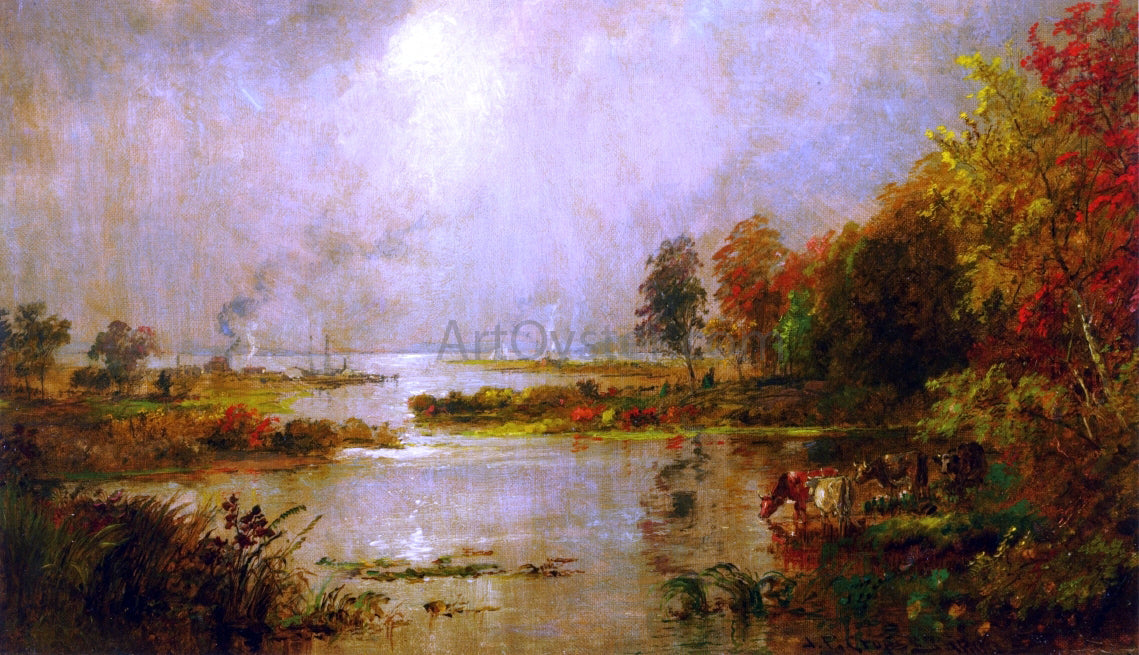 Jasper Francis Cropsey Hackensack Meadows - Canvas Print