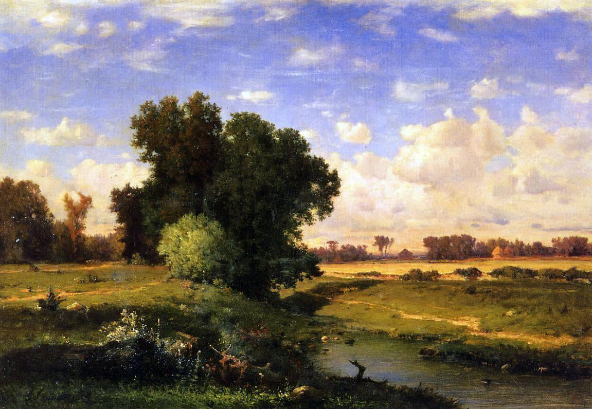 George Inness Hackensack Meadows, Sunset - Canvas Print