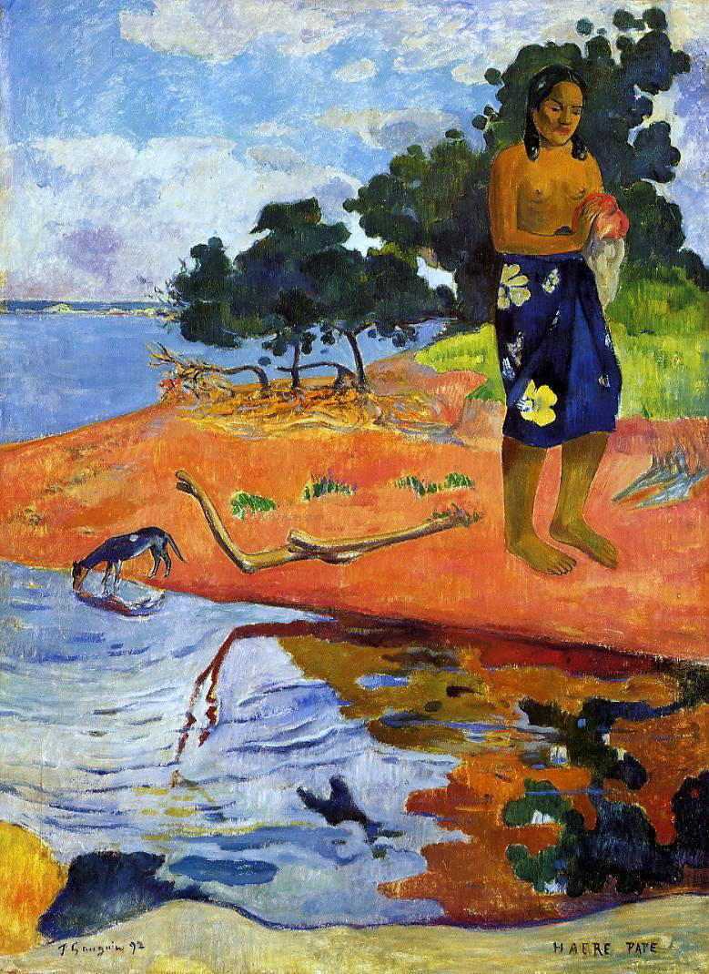 Paul Gauguin Haere Pape - Canvas Print