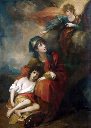 Benjamin West Hagar and Ishmael - Canvas Print