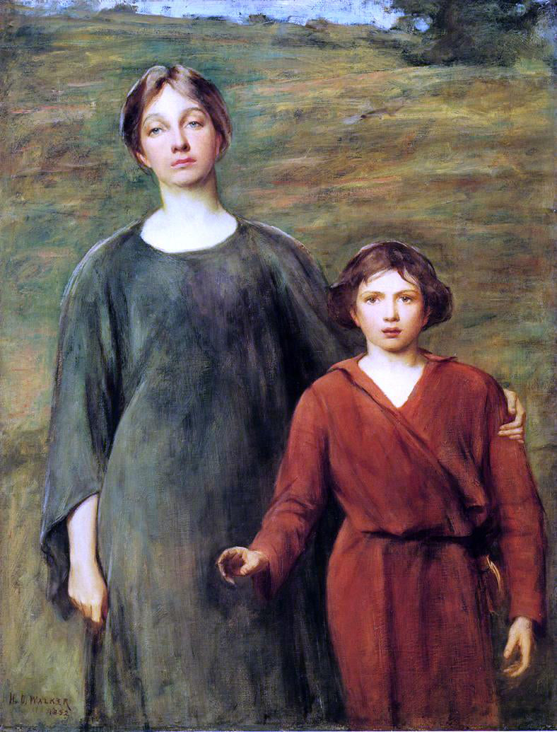 Henry Oliver Walker Hagar and Ishmael - Canvas Print