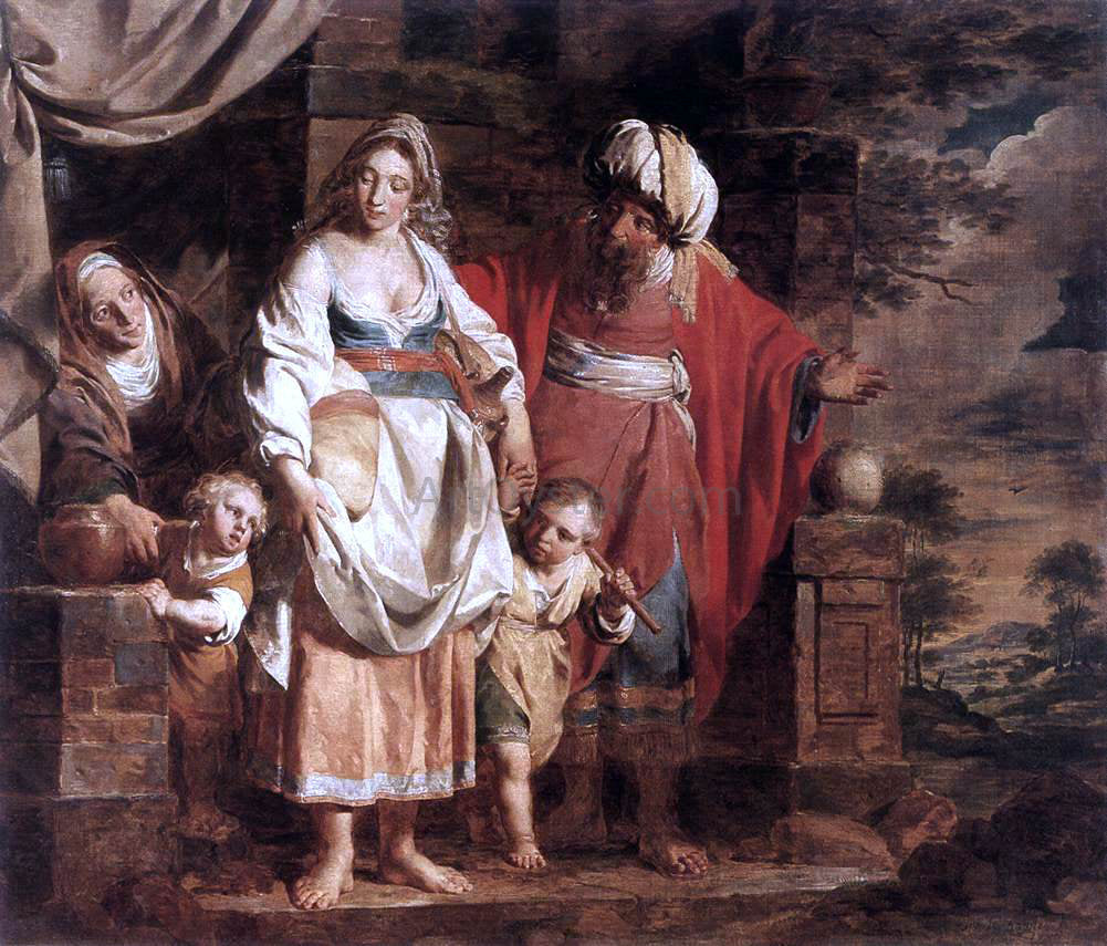 Pieter Jozef Verhaghen Hagar and Ishmael Banished by Abraham - Canvas Print