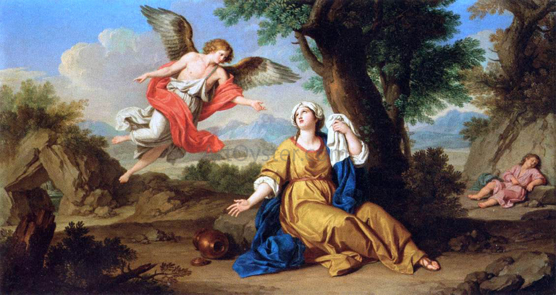 Giuseppe Bottani Hagar and the Angel - Canvas Print